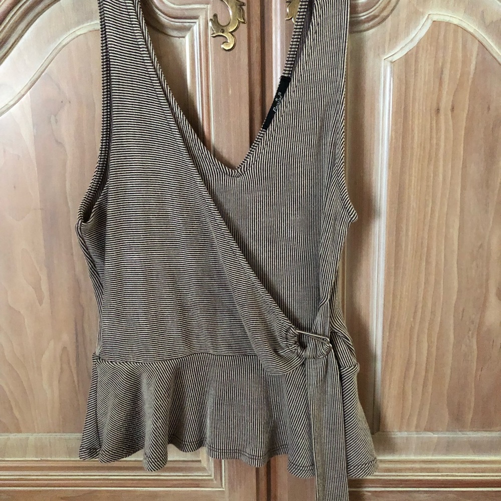 Papaya brown stripe tank top